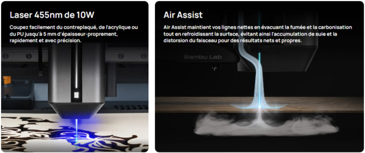 Bambu Lab H2S laser air assist