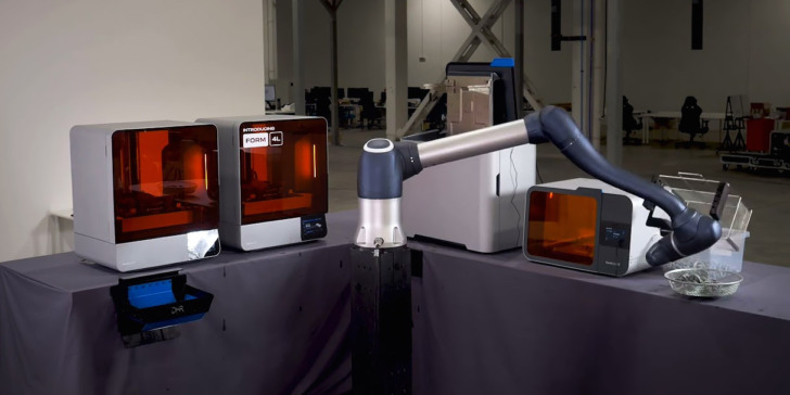 automatisation ferme imprimantes 3D avec robot