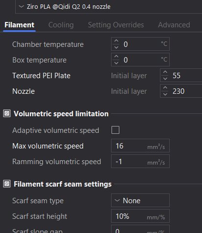 qidi studio filament mvs