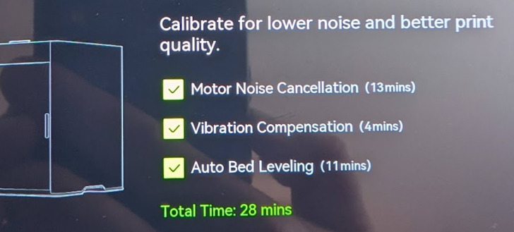 Bambu Lab H2S calibration start