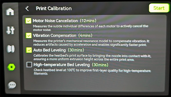 Bambu Lab H2S print calibration