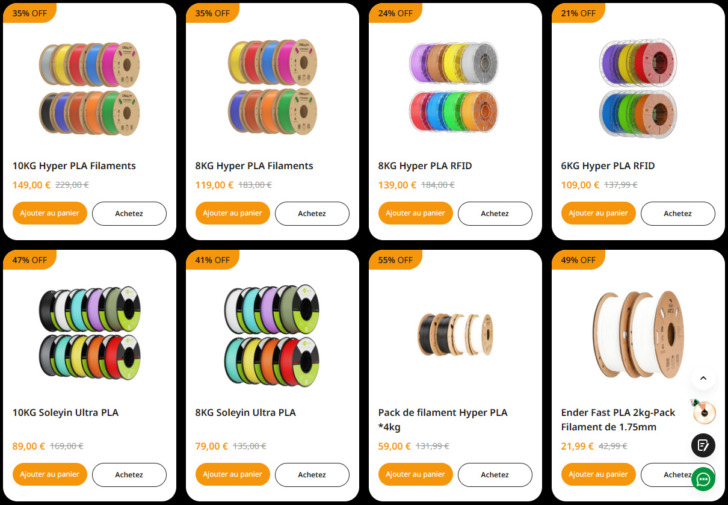 Creality Hyper PLA Soleyin promotion Black Friday