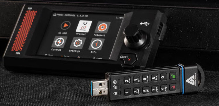 Prusa Core One L haute securite cle usb chiffree