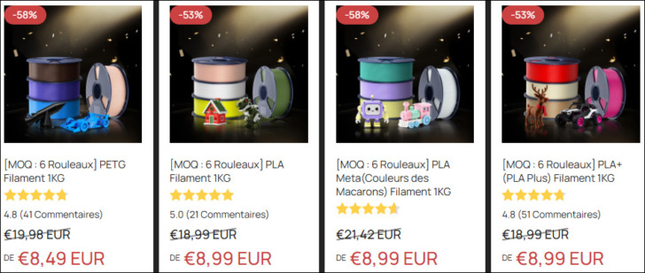 Sunlu promotion filaments Black Friday