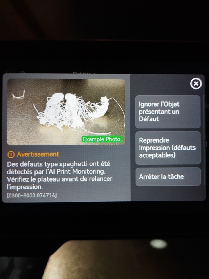 bambu lab P2S detection ia 1