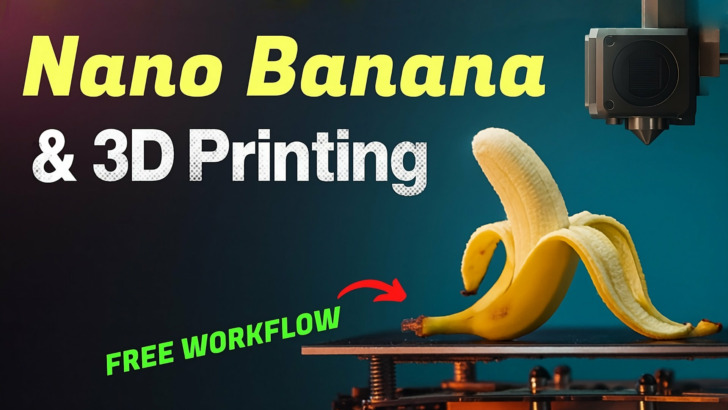 intelligence artificielle générative google nano banana et modélisation 3D impression 3D