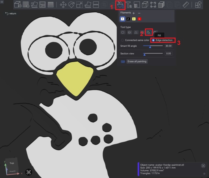 qidi studio coloriage fill edge detection