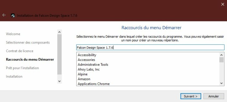 Falcon Design Space 1.7.6 install 4