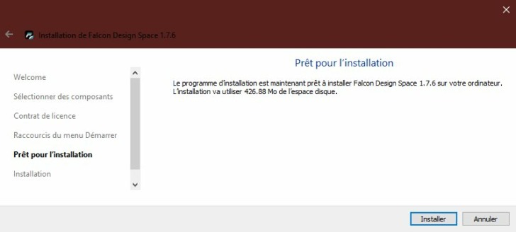 Falcon Design Space 1.7.6 install 5