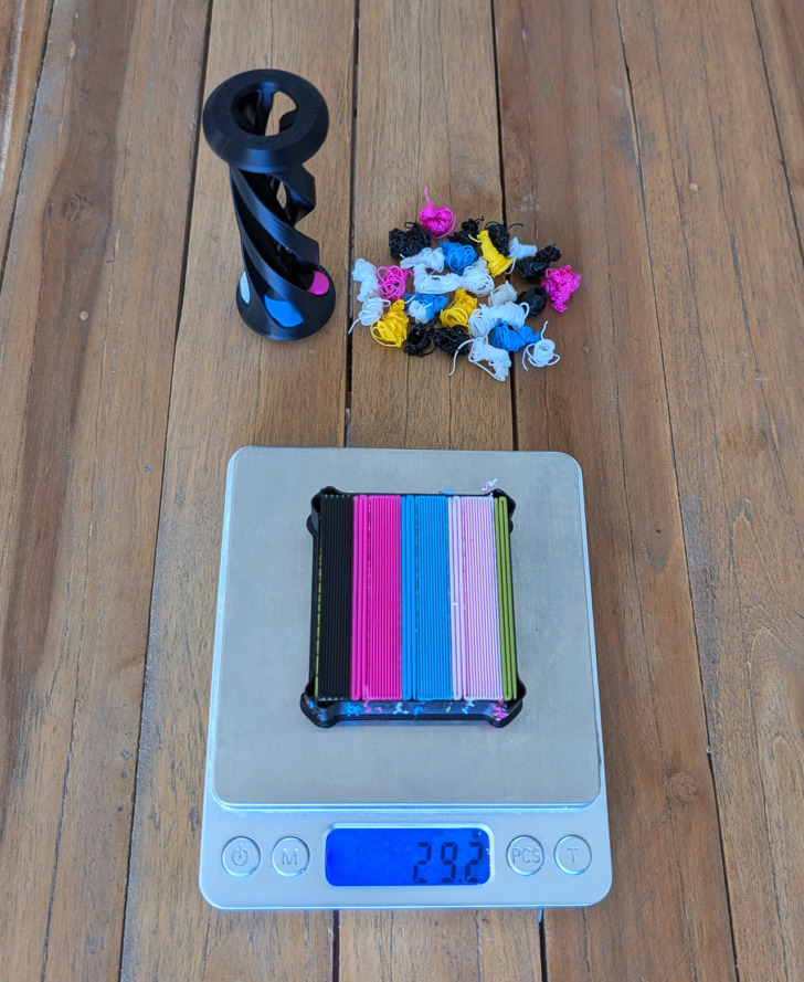 Hexagon Twist Color Fidget poids purge tower