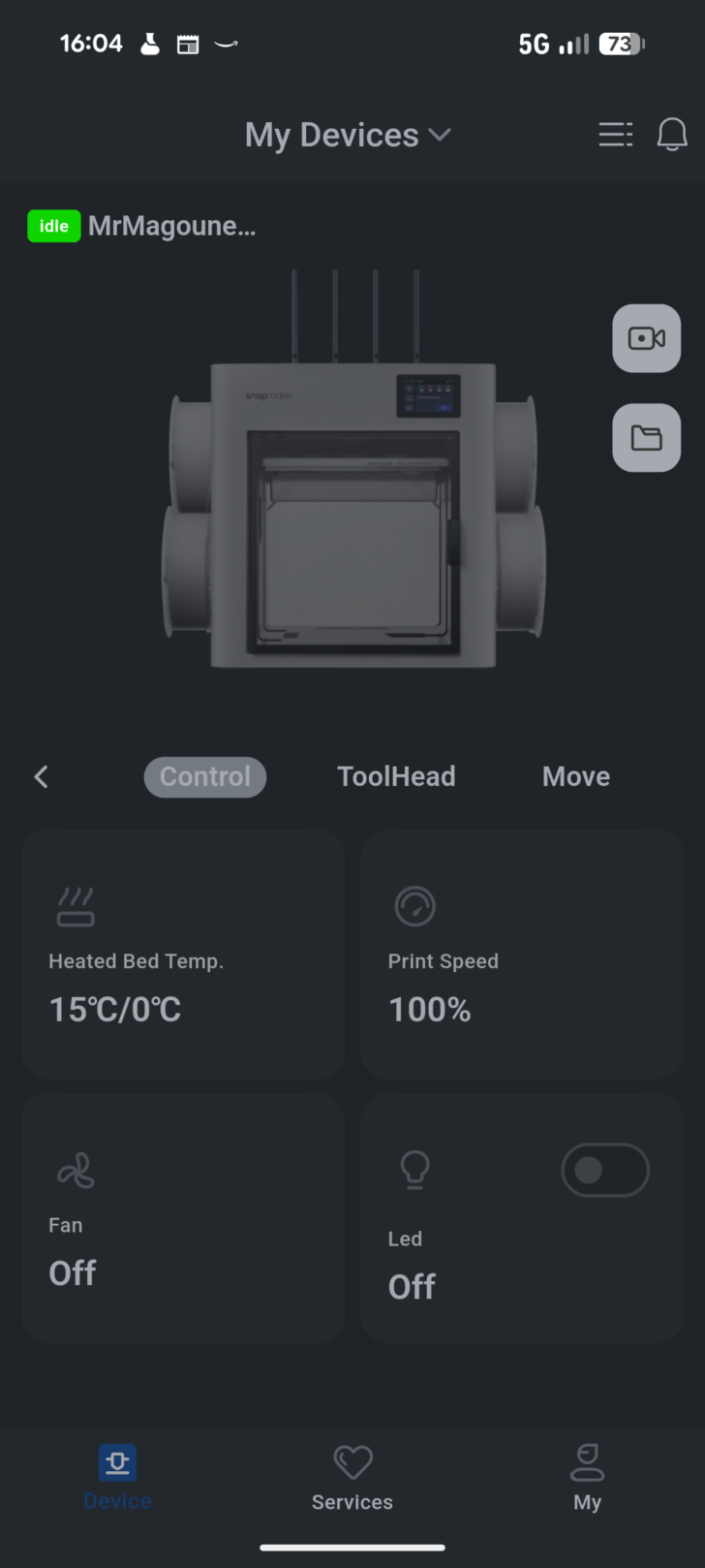 Snapmaker U1 mobile app 04