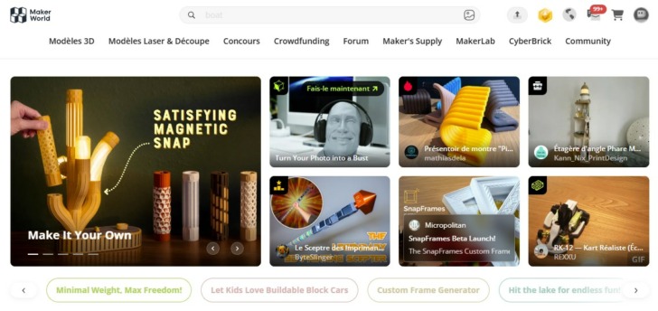 accueil makerworld