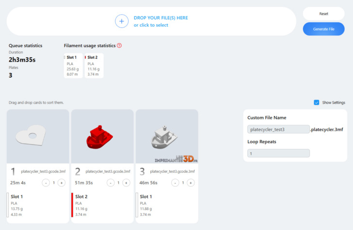 Platecycler trancher 3MF